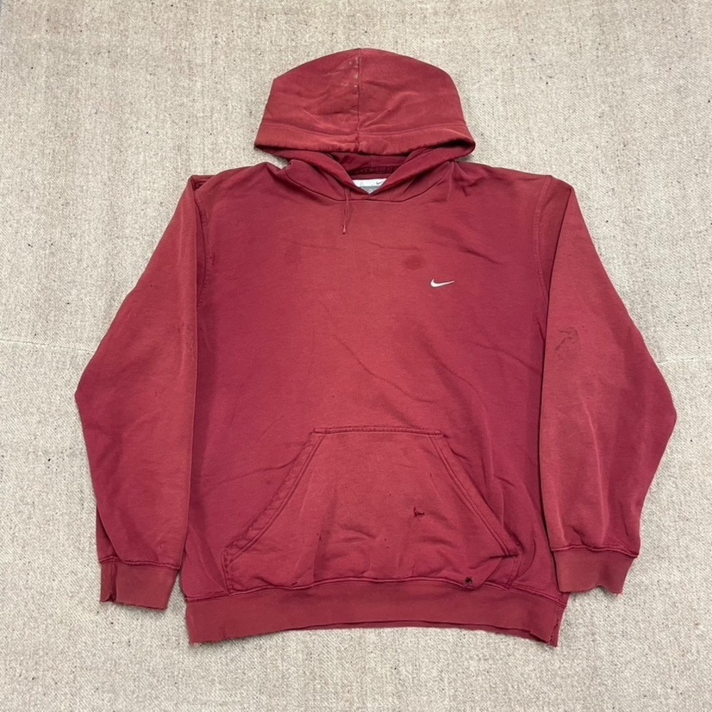 Vintage Nike Silver tag Hoodie mens XXL Red 2000s y2k